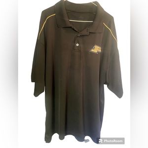 Purdue black short sleeve lightweight Polo shirt mens large